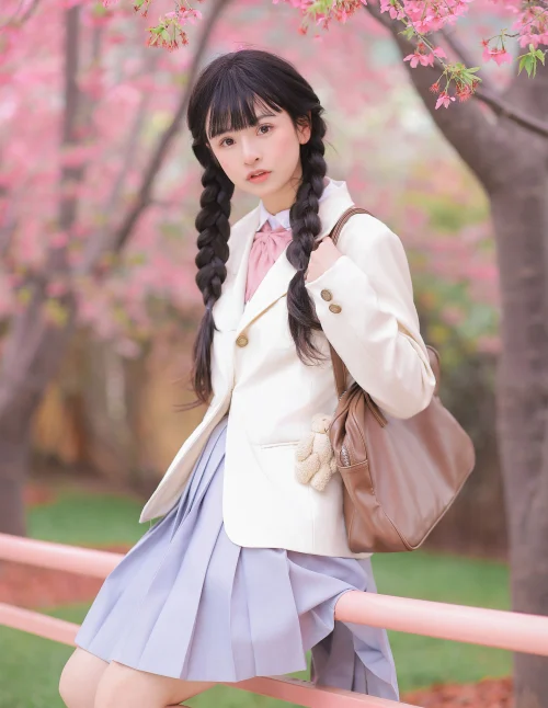 樱花树下 捉到一只苏苏