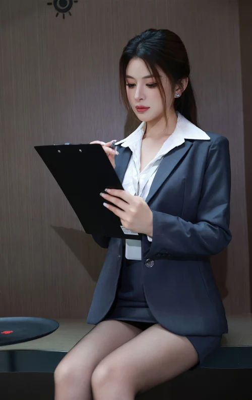 阿依莎 黑丝女秘书日常